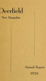 Annual reports of the Town of Deerfield, New Hampshire 1958_cover