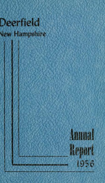 Annual reports of the Town of Deerfield, New Hampshire 1956_cover