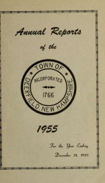 Annual reports of the Town of Deerfield, New Hampshire 1955_cover