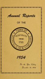 Annual reports of the Town of Deerfield, New Hampshire 1954_cover