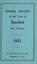 Annual reports of the Town of Deerfield, New Hampshire 1951_cover