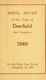 Annual reports of the Town of Deerfield, New Hampshire 1949_cover