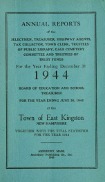 Annual reports of the Town of East Kingston, New Hampshire 1944_cover