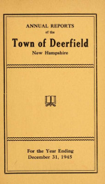Annual reports of the Town of Deerfield, New Hampshire 1945_cover