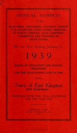 Annual reports of the Town of East Kingston, New Hampshire 1939_cover