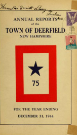 Annual reports of the Town of Deerfield, New Hampshir 1944_cover