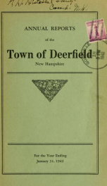 Annual reports of the Town of Deerfield, New Hampshire 1942_cover