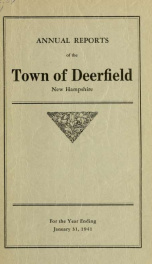 Annual reports of the Town of Deerfield, New Hampshire 1941_cover