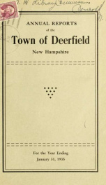 Annual reports of the Town of Deerfield, New Hampshire 1935_cover