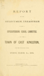 Annual reports of the Town of East Kingston, New Hampshire 1876_cover