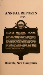 Annual reports of the Town of Danville, New Hampshire 1995_cover