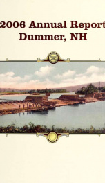 Annual report of the Town of Dummer, N.H. 2006_cover