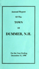 Annual report of the Town of Dummer, N.H. 1998_cover