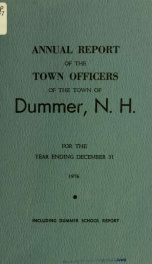 Annual report of the Town of Dummer, N.H. 1976_cover