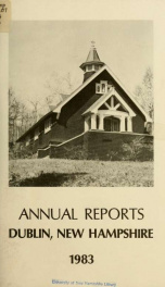 Annual reports of the Town of Dublin, New Hampshire 1983_cover