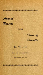 Annual reports of the Town of Danville, New Hampshire 1951_cover