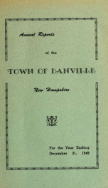 Annual reports of the Town of Danville, New Hampshire 1949_cover