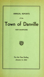 Annual reports of the Town of Danville, New Hampshire 1943_cover