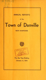 Annual reports of the Town of Danville, New Hampshire 1942_cover