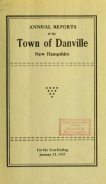 Annual reports of the Town of Danville, New Hampshire 1937_cover