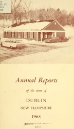 Annual reports of the Town of Dublin, New Hampshire 1968_cover