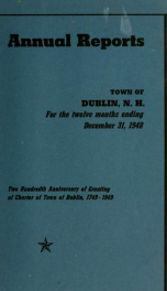 Annual reports of the Town of Dublin, New Hampshire 1948_cover