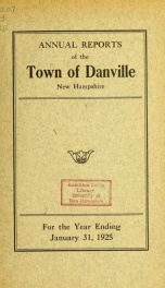 Annual reports of the Town of Danville, New Hampshire 1925_cover