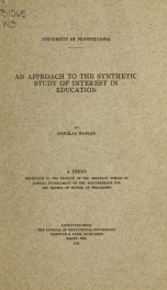 An approach to the synthetic study of interest in education_cover