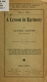 A lesson in harmony_cover