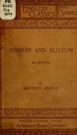 Sohrab and Rustum, an episode:_cover