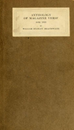 Anthology of magazine verse for ... and year book of American poetry 1916_cover