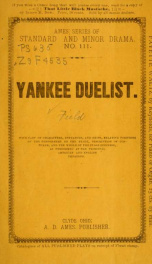 The yankee duelist; an original farce_cover