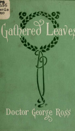 Gathered leaves; a book of verse made from a physician's pad leaflets_cover