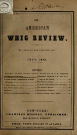 The American review : a Whig journal of politics, literature, art, and science no.1_cover