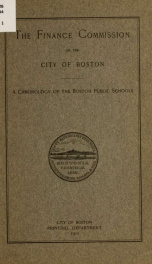 A chronology of the Boston public schools_cover