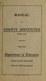 Manual for county institutes .._cover