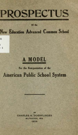Prospectus of the People's new education advanced common school .._cover