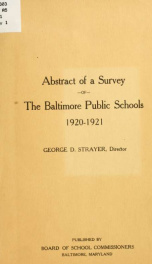 Abstract of a survey of the Baltimore public schools_cover