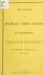 An essay on public education in California;_cover