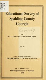 Educational survey of Spalding County, Georgia_cover
