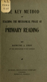 The key method of teaching the mechanical phase of reading_cover