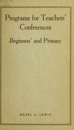 Programs for teachers' conferences, beginners' and primary_cover