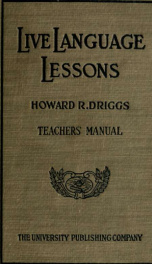 Live language lessons; teachers' manual_cover