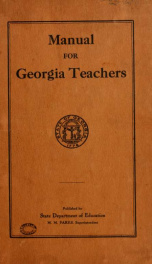 Manual for Georgia teachers .._cover