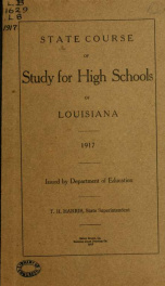 State course of study for high schools of Louisiana. 1917_cover