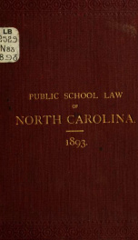 Public school law of North Carolina. Chapter 15 of the code_cover