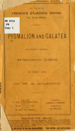 Pygmalion and Galatea. An entirely original mythological comedy_cover