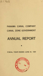 Annual report - Panama Canal Company, Canal Zone Government 1965_cover