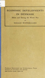 Economic development in Denmark before and during the world war_cover