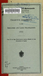 Collective agreements between employers and labor organizations, 1911_cover